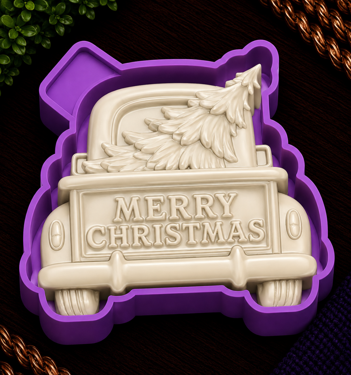 Christmas Tree Truck Freshie Mold