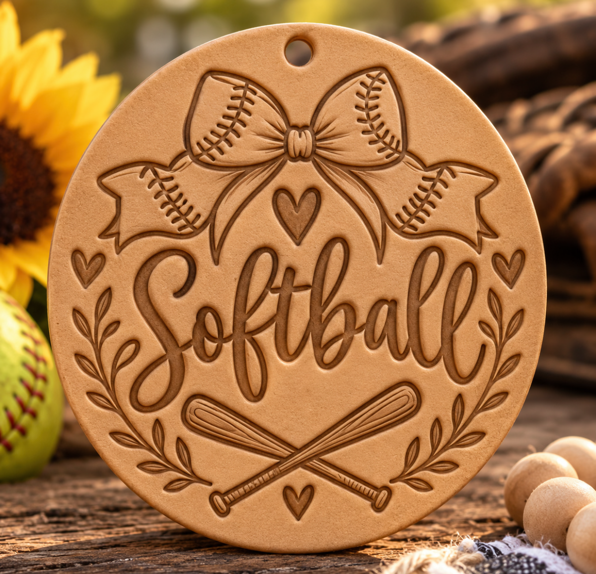 Softball Leather Freshie