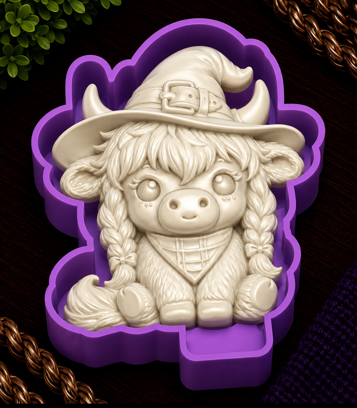 Witchie Cow Freshie Mold