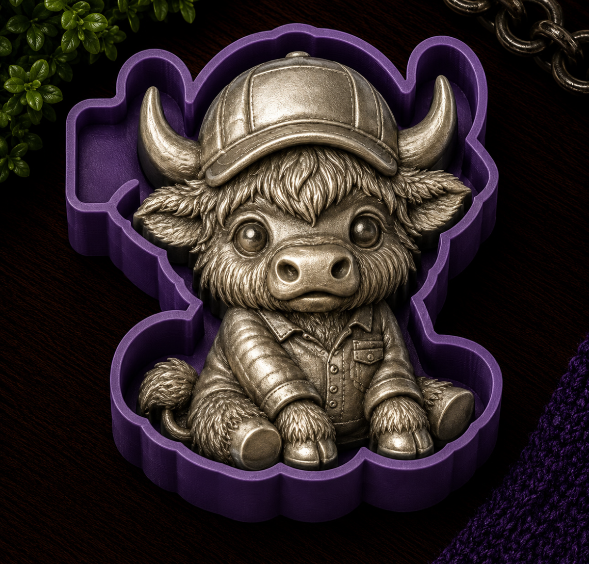 Farmer Boy Cow Freshie Mold