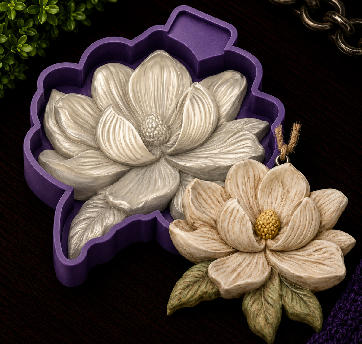 Magnolia Flower Freshie Mold