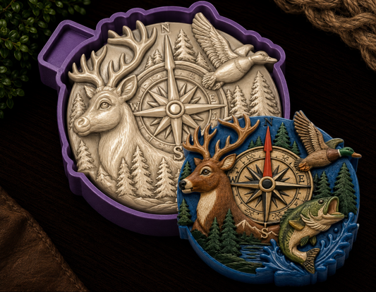 Hunting Compass Freshie Mold