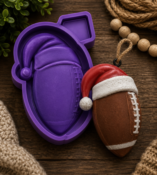 Christmas Football Freshie Mold