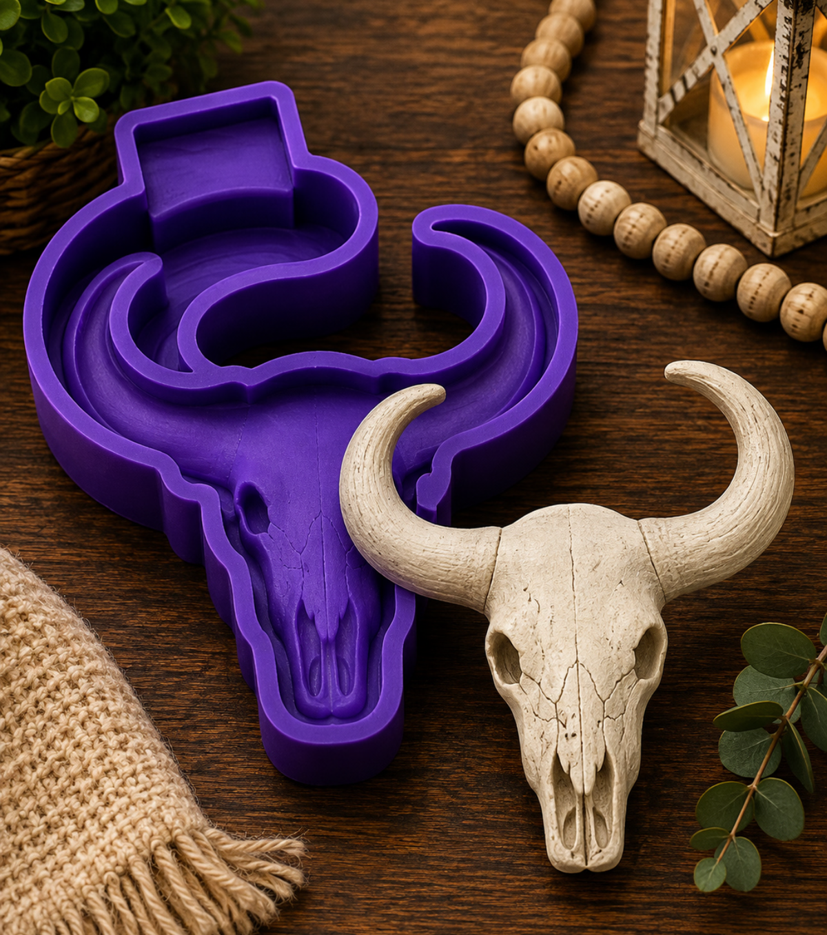 Cow Skull Freshie Mold